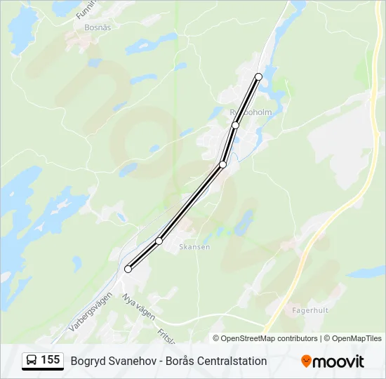 155 Bus Line Map