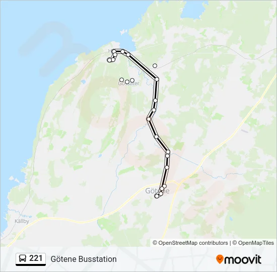 221 Bus Line Map