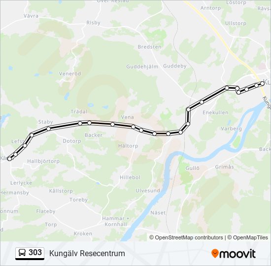 303 Route: Schedules, Stops & Maps - Kungälv Resecentrum (Updated)