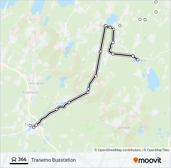 366 Bus Line Map