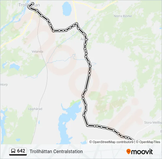 642 Bus Line Map