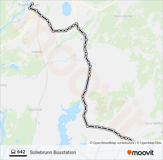 642 Bus Line Map