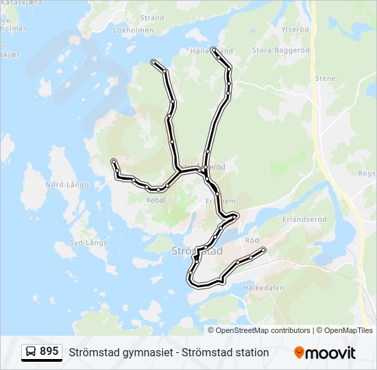 895 bus Line Map