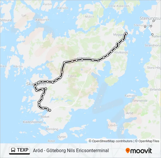 TEXP  Line Map