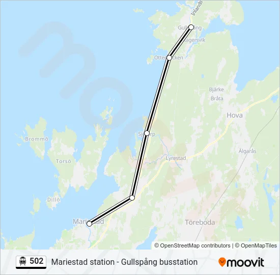 502 Cable Car Line Map