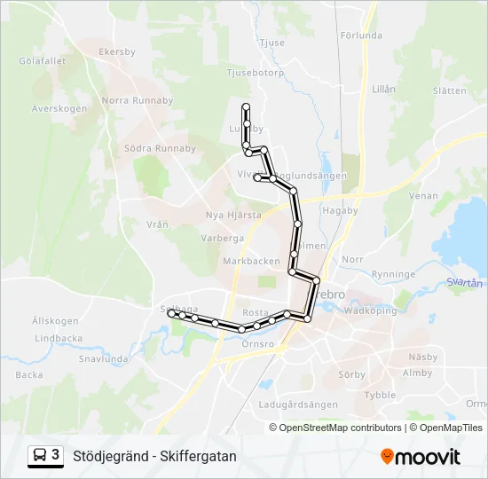 3 Bus Line Map