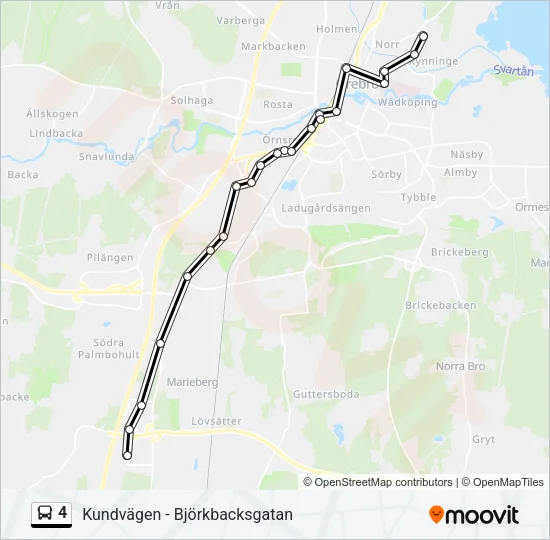 4 Bus Line Map