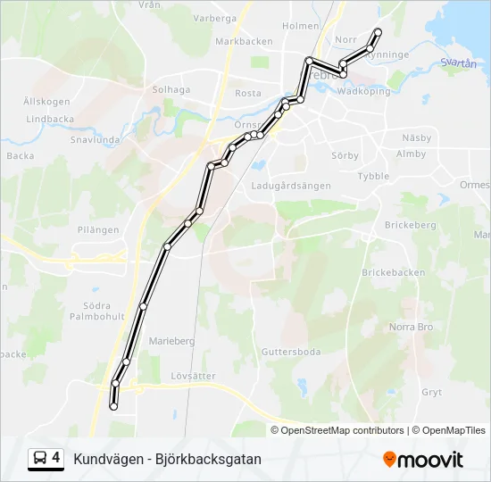 4 Bus Line Map