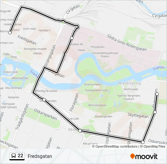22 Bus Line Map
