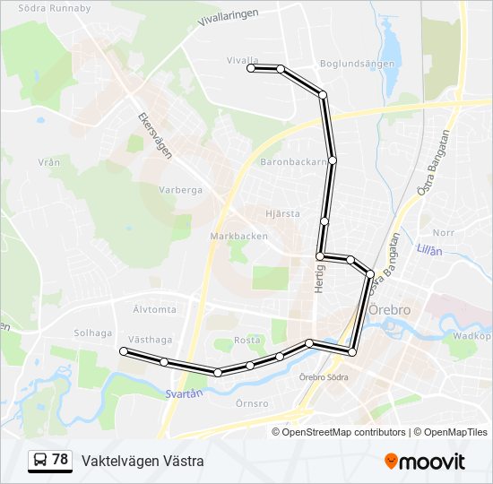 78 bus Line Map