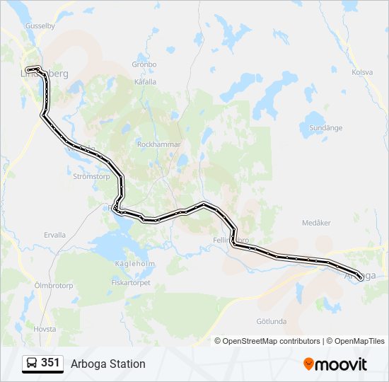 351 bus Line Map