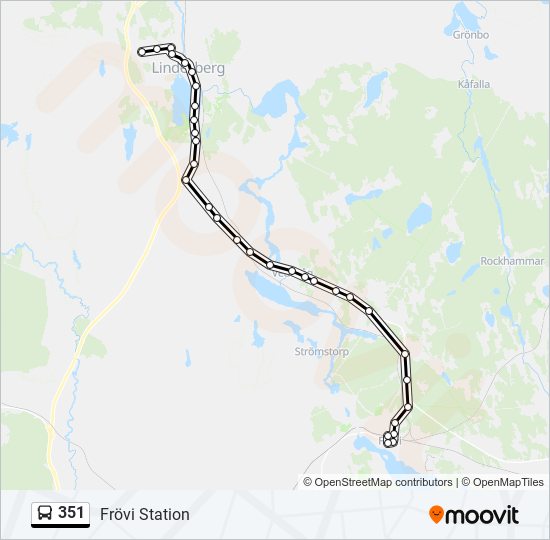 351 bus Line Map