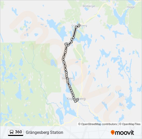 360 bus Line Map