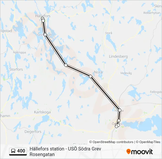 400 Route: Schedules, Stops & Maps - Usö Södra Grev Rosengatan (Updated)