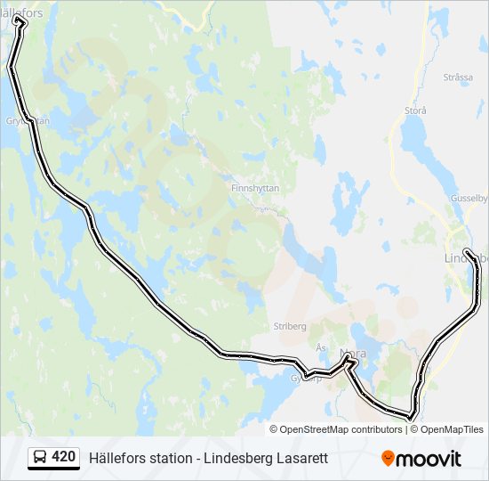 420 bus Line Map