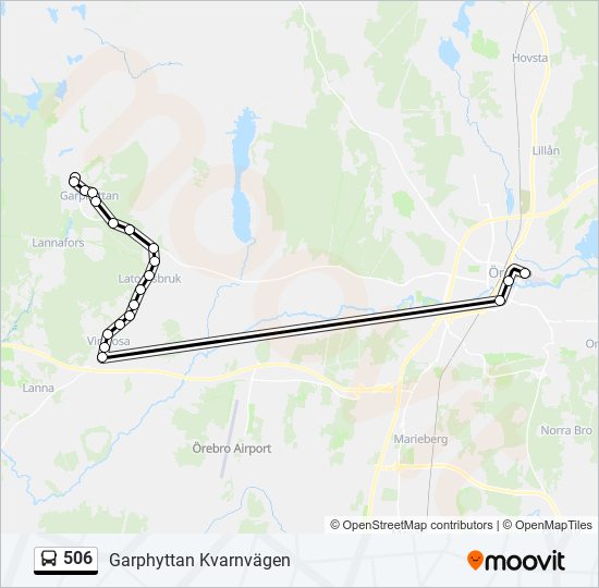 506 bus Line Map