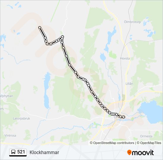 521 Route: Schedules, Stops & Maps - Klockhammar (updated)