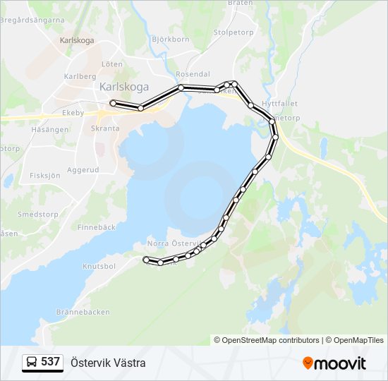 537 bus Line Map