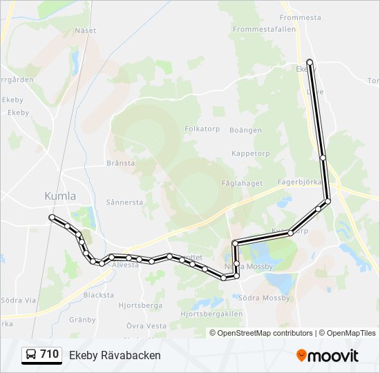 710 bus Line Map