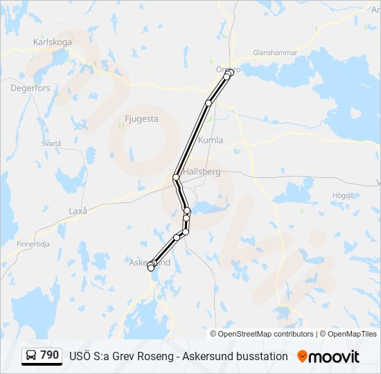 790 bus Line Map