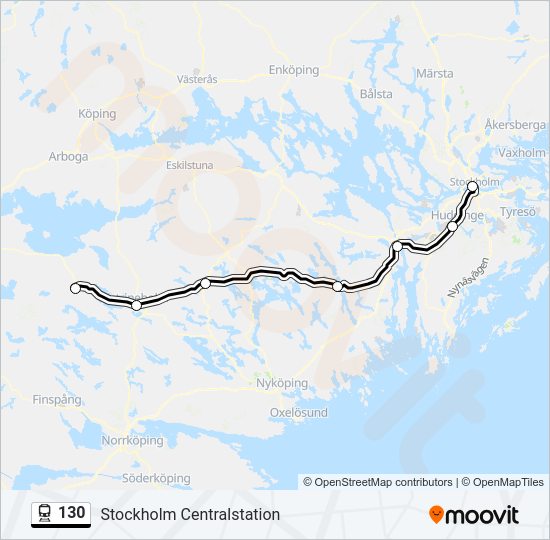 130 train Line Map