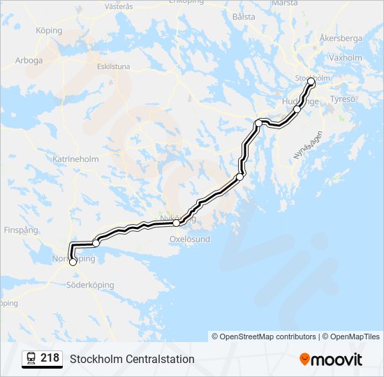 218 train Line Map