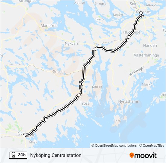 245 Route: Schedules, Stops & Maps - Nyköping Centralstation (Updated)