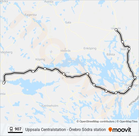 907 train Line Map