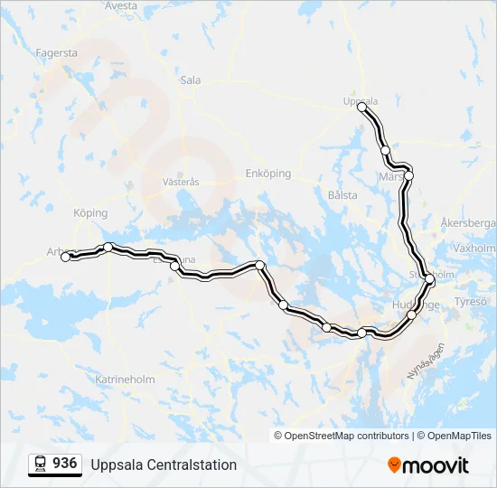 936 Train Line Map