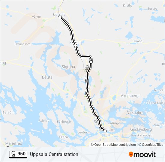 950 train Line Map