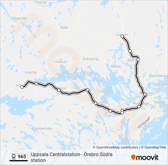 965 train Line Map