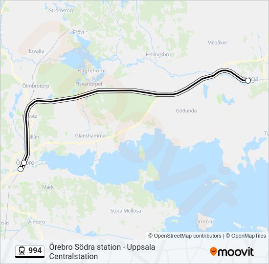 994 train Line Map