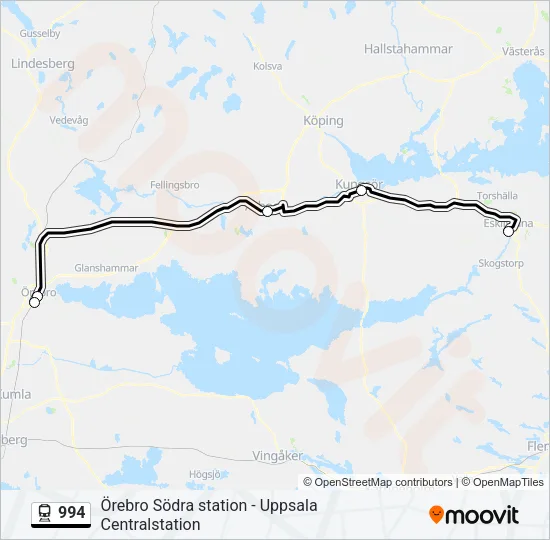 994 Train Line Map