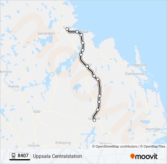 8407 train Line Map