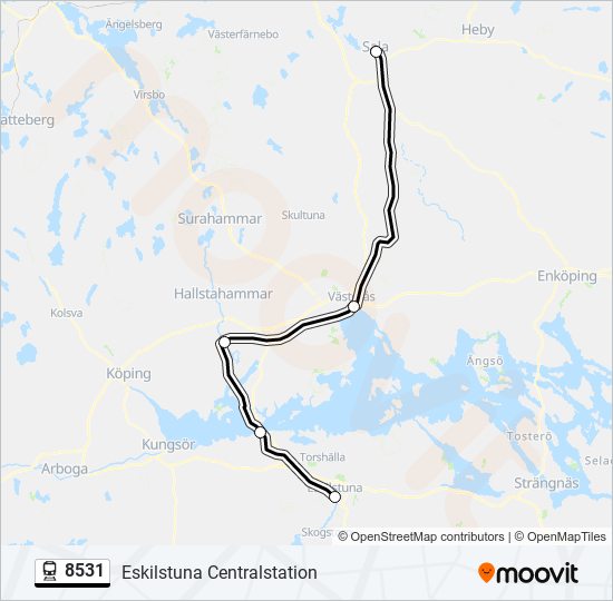 8531 train Line Map