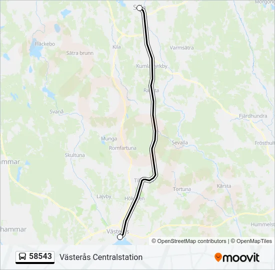 58543 Bus Line Map
