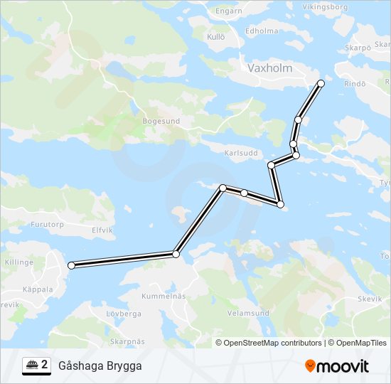 2 ferry Line Map