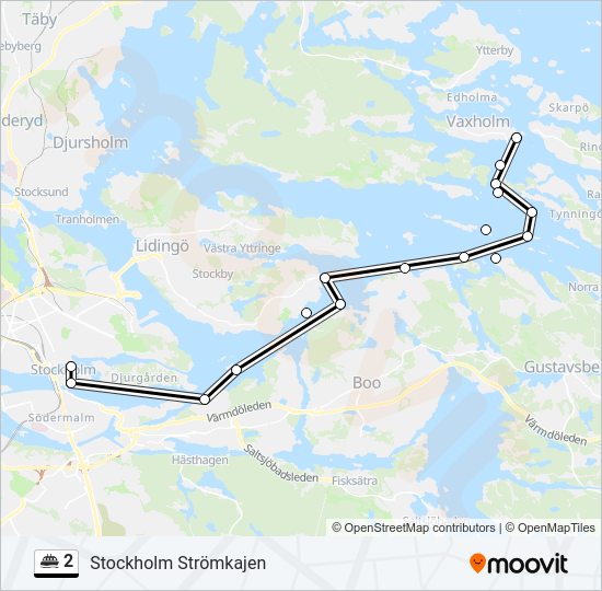 2 ferry Line Map