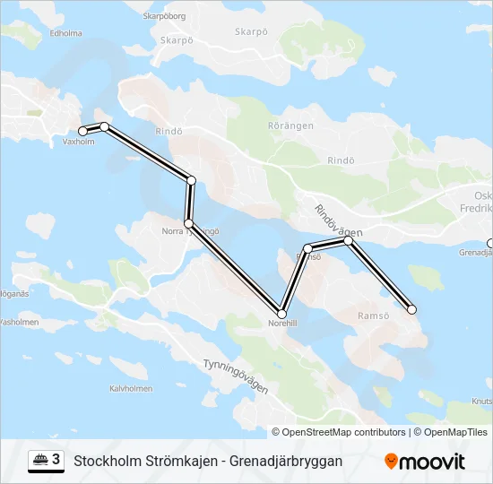 3 Ferry Line Map