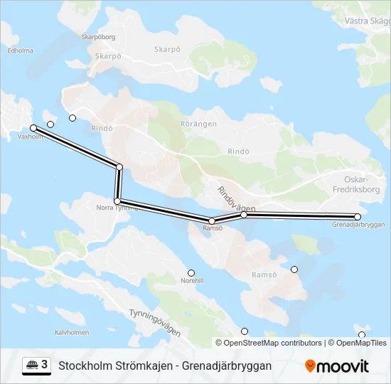 3 Ferry Line Map