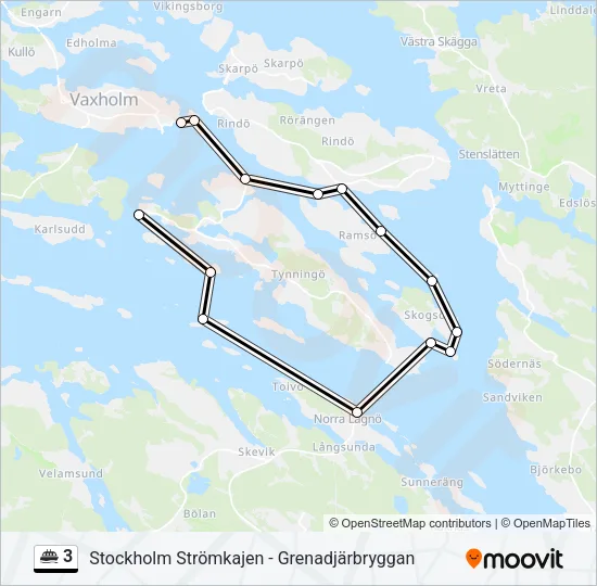 3 Ferry Line Map