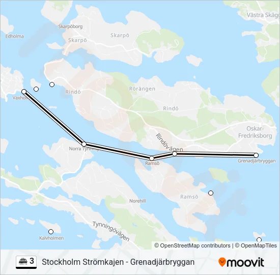 3 Ferry Line Map