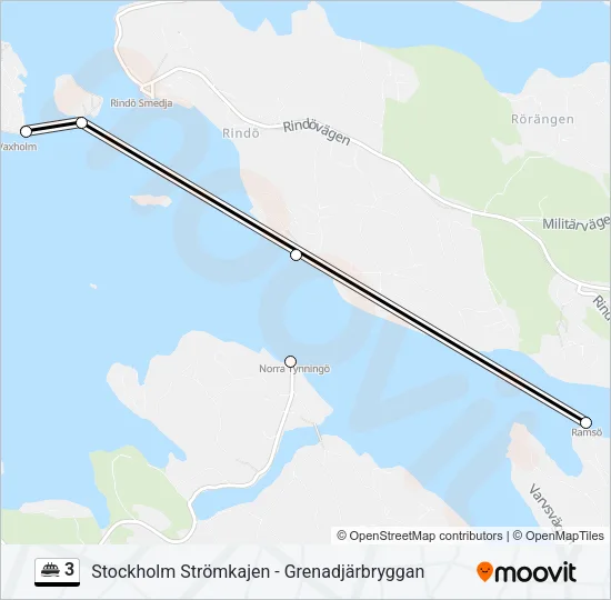 3 Ferry Line Map