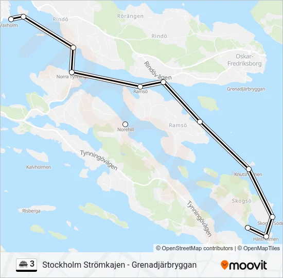 3 Ferry Line Map