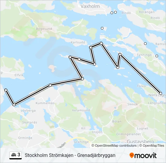 3 Ferry Line Map