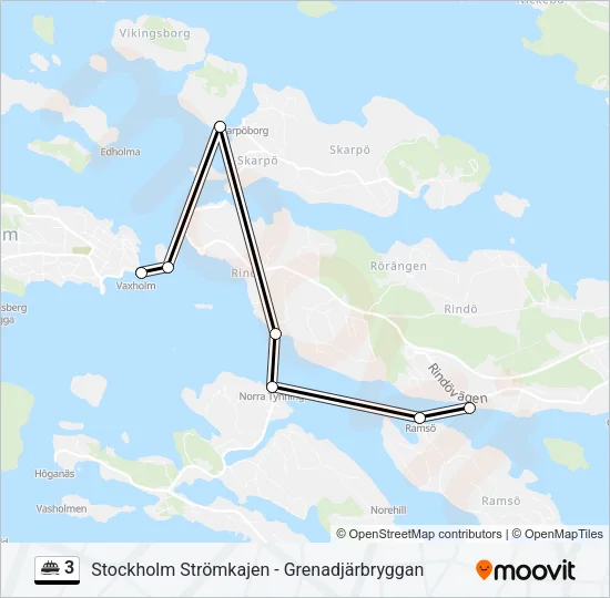 3 Ferry Line Map