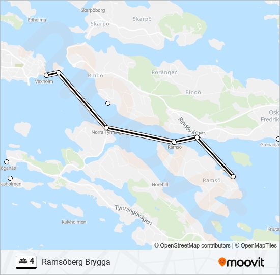 4 ferry Line Map