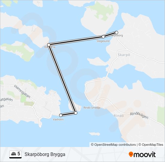 5 ferry Line Map