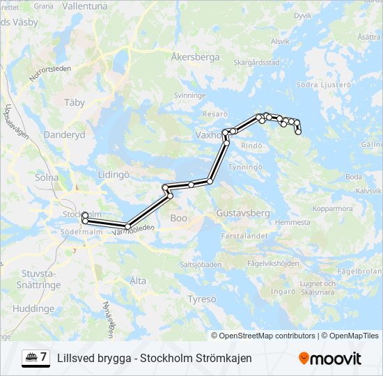 7 ferry Line Map