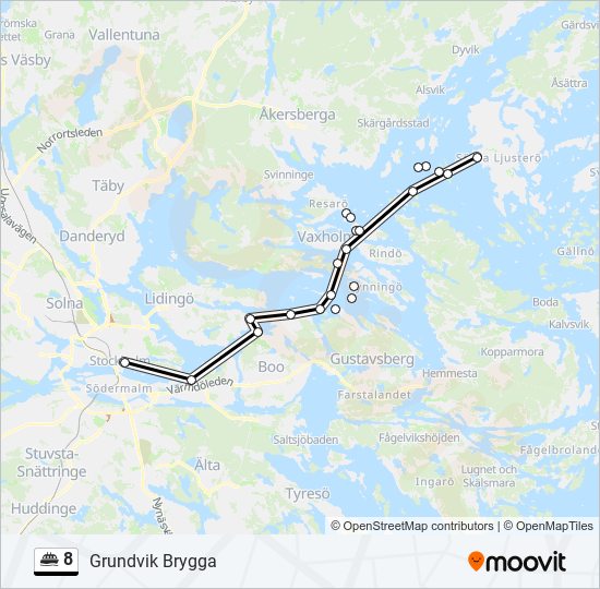 8 ferry Line Map